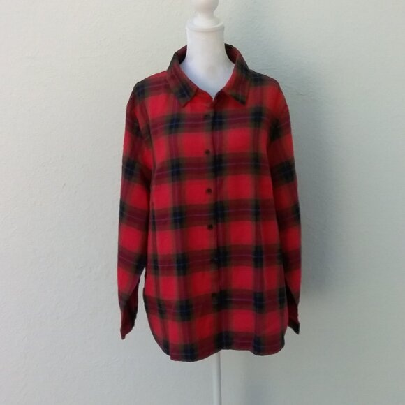 Shein Curve Blouse 2XL Cotton-Polyester Plaid 70's Inspired Preppy Style - Picture 1 of 6